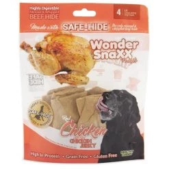 Petmate Wonder SnaXX Pockets Chicken Jerky Dog Treats, 4 count