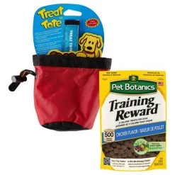 Chuckit!||Pet Botanics Chuckit! Treat Tote, Color Varies, Small & Pet Botanics Training Rewards Chicken Flavor Dog Treats