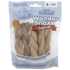 Petmate Wonder SnaXX Naturals Twists Peanut Butter Grain-Free Dog Treats, Small/Medium, 6 count -Cheap Petmate Store 299200 PT3. SY630 V1621377875