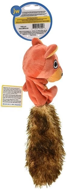 JW Pet Crackle Heads Skippy the Squirrel Dog Toy 4 JW Pet Crackle Heads Skippy the Squirrel Dog Toy - Image 2