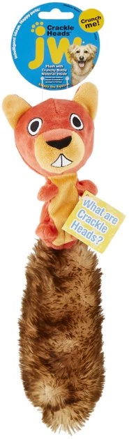 JW Pet Crackle Heads Skippy the Squirrel Dog Toy 5 JW Pet Crackle Heads Skippy the Squirrel Dog Toy - Image 3