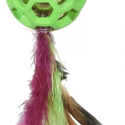 JW Pet Cataction Feather Ball with Bell Cat Toy