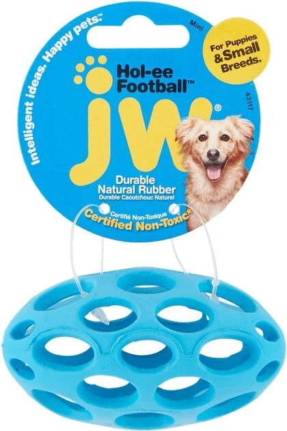 JW Pet Hol-ee Football Dog Toy, Color Varies 3 JW Pet Hol-ee Football Dog Toy, Color Varies