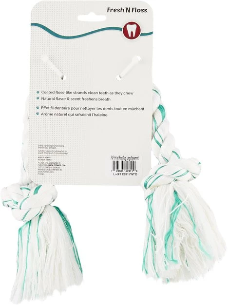 Booda Fresh N Floss Spearmint 3-Knot Rope Dog Toy 4 Booda Fresh N Floss Spearmint 3-Knot Rope Dog Toy - Image 2