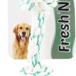 Booda Fresh N Floss Spearmint 2-Knot Rope Dog Toy