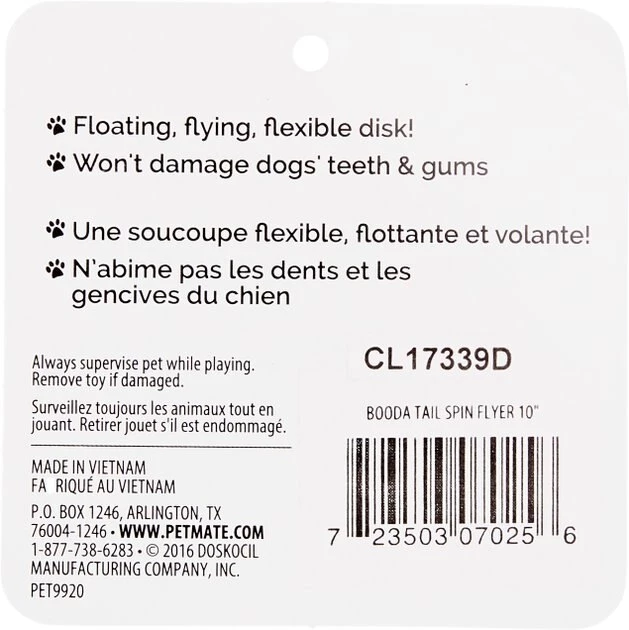 Booda Soft Bite Tail Spin Flyer Flying Disc Dog Toy, Color Varies 8 Booda Soft Bite Tail Spin Flyer Flying Disc Dog Toy, Color Varies - Image 6