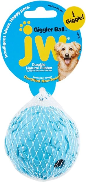 JW Pet Giggler Ball Squeaky Dog Toy, Color Varies 3 JW Pet Giggler Ball Squeaky Dog Toy, Color Varies
