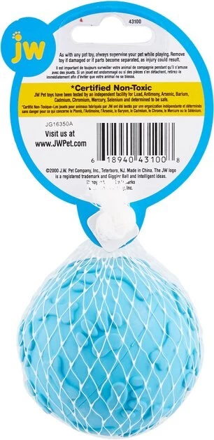 JW Pet Giggler Ball Squeaky Dog Toy, Color Varies 8 JW Pet Giggler Ball Squeaky Dog Toy, Color Varies - Image 6