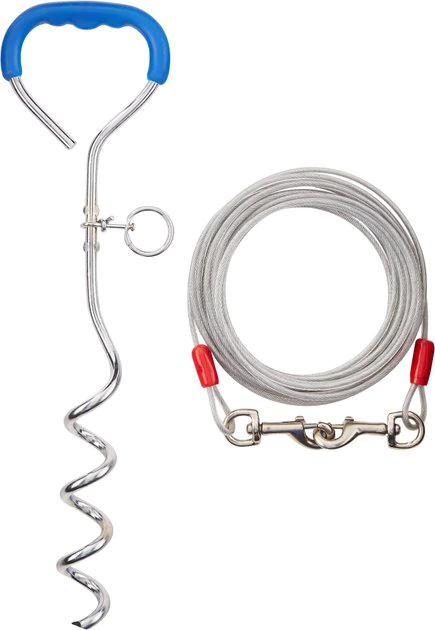 Aspen Pet Easyturn Stake with 20-Feet of Tie-out Cable 3 Aspen Pet Easyturn Stake with 20-Feet of Tie-out Cable