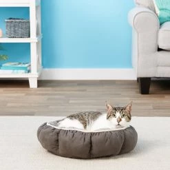 Aspen Pet Round Puffy Bolster Cat & Dog Bed, Color Varies -Cheap Petmate Store 83873 PT5. SY630 V1542229191
