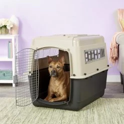 Petmate Ultra Vari Dog & Cat Kennel, Taupe/Black