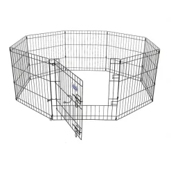 Petmate 8-Panel Wire Dog Exercise Pen with Door, Black -Cheap Petmate Store 83968 PT3. SY630 V1567186505