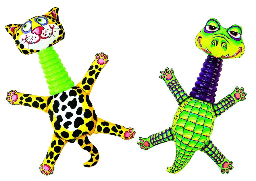 Fat Cat Rubber Neckers Squeaky Dog Toy, Color Varies 3 Fat Cat Rubber Neckers Squeaky Dog Toy, Color Varies